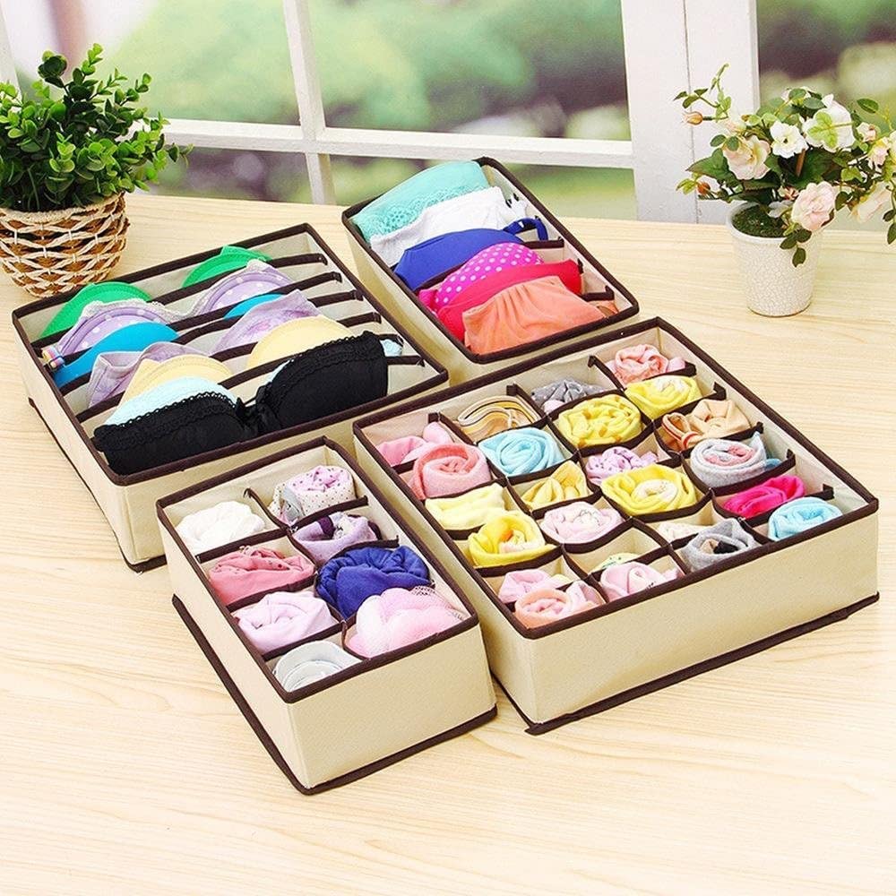 4 PCS Drawer Box Organizer