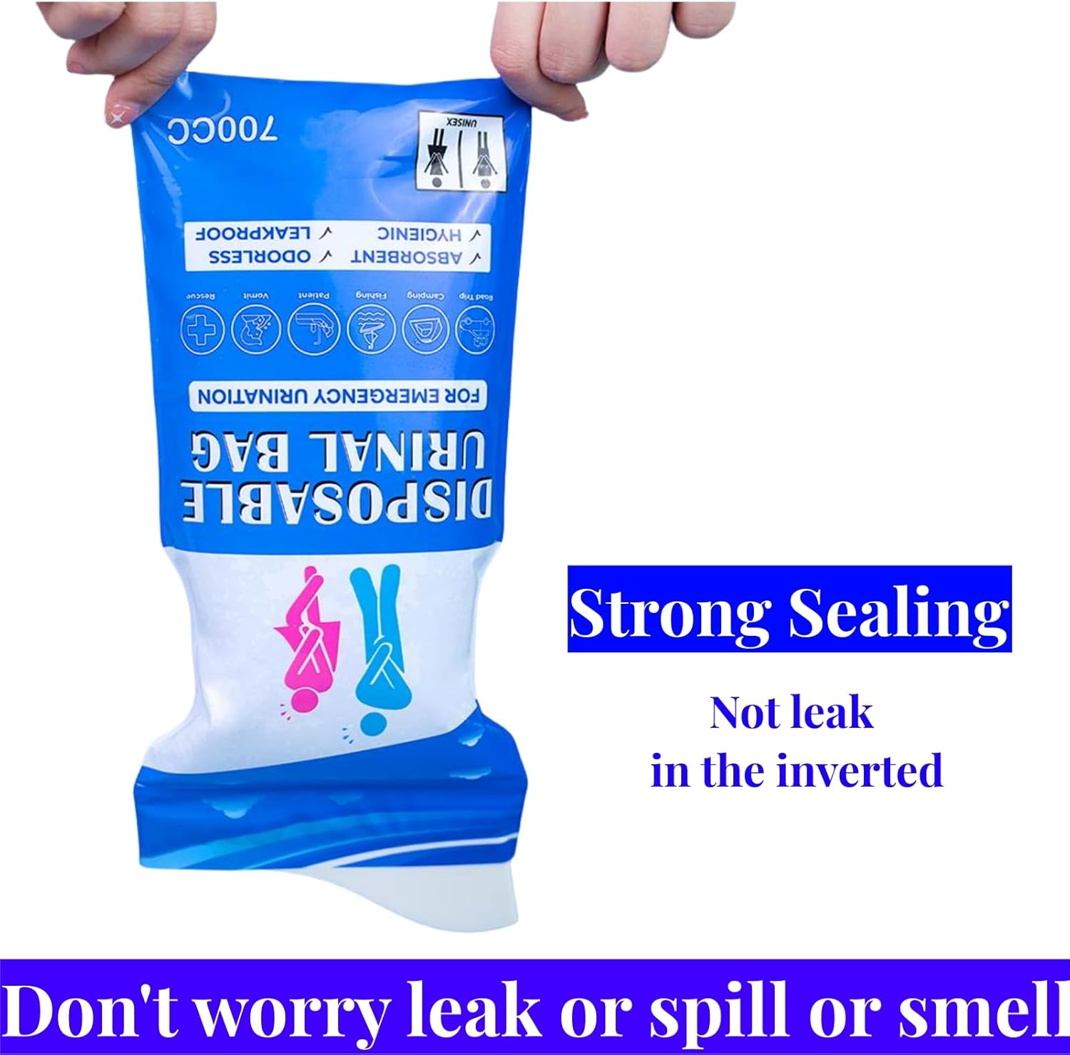 🚻 Pack of 4 Portable Disposable Urine Bag