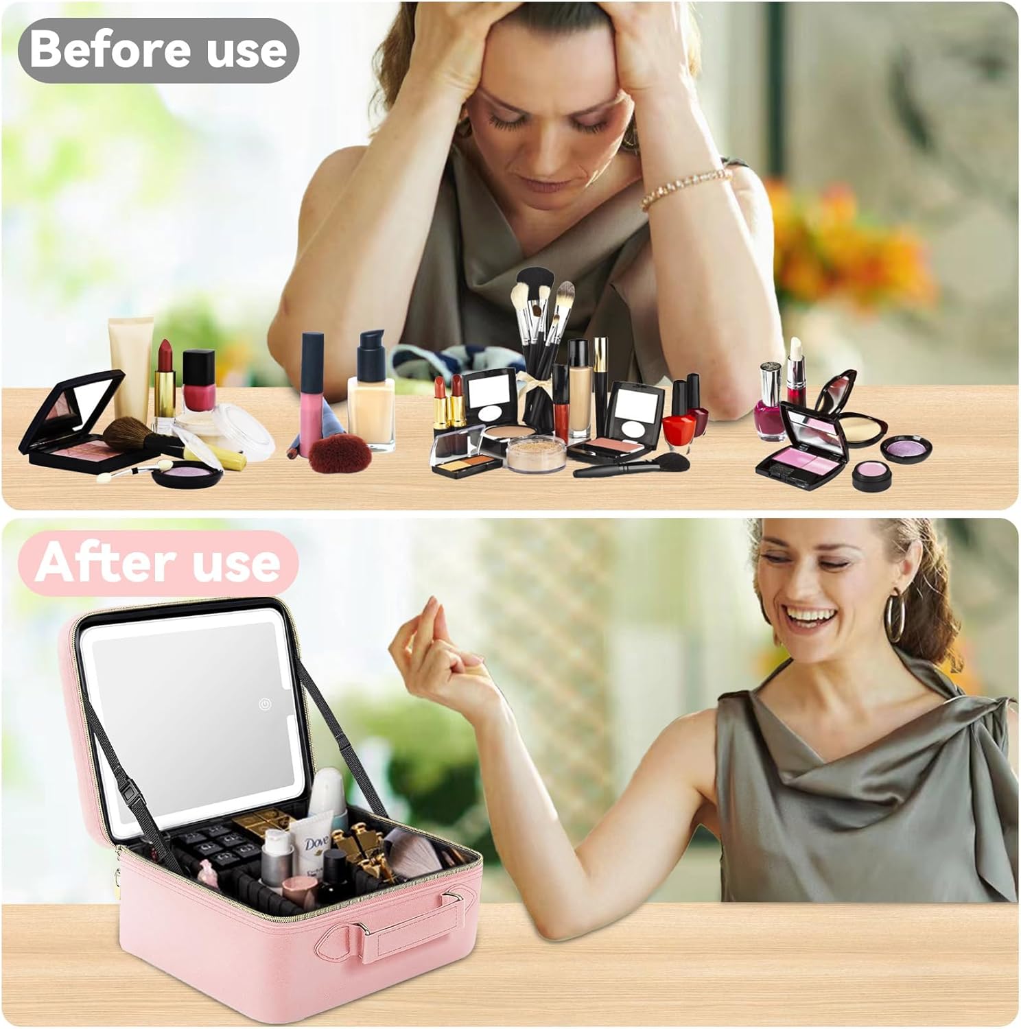 LED Makeup Bag with Mirror