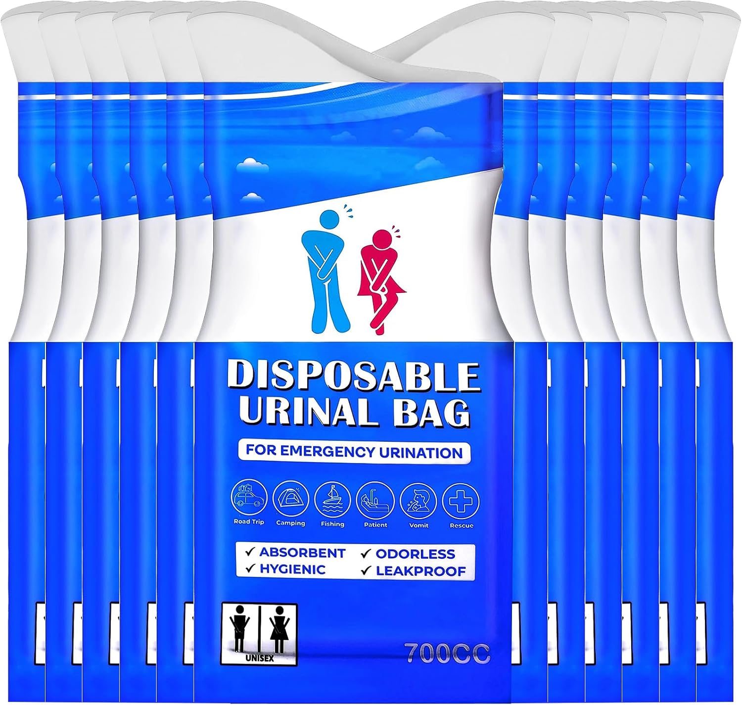 🚻 Pack of 4 Portable Disposable Urine Bag