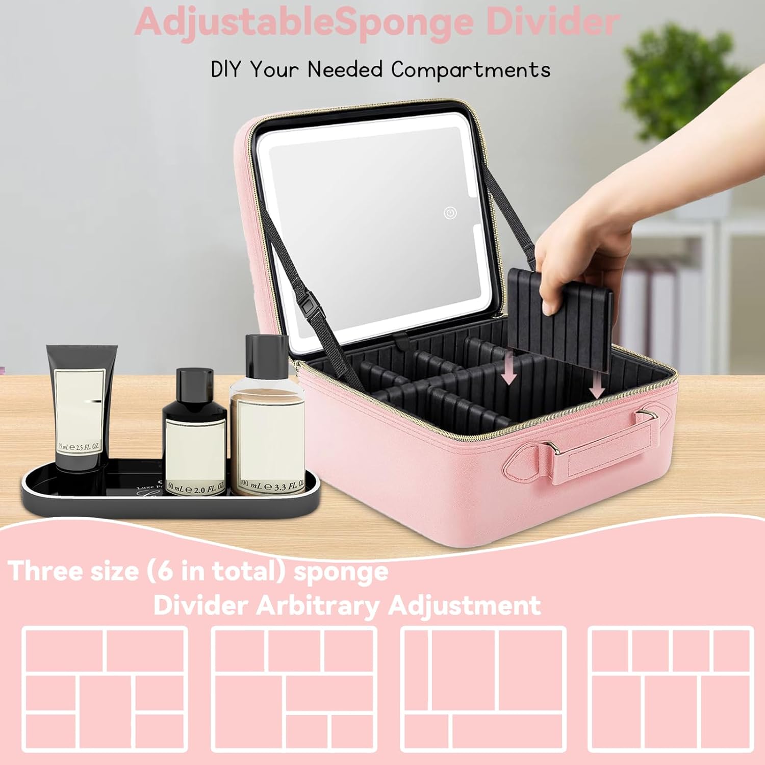 LED Makeup Bag with Mirror