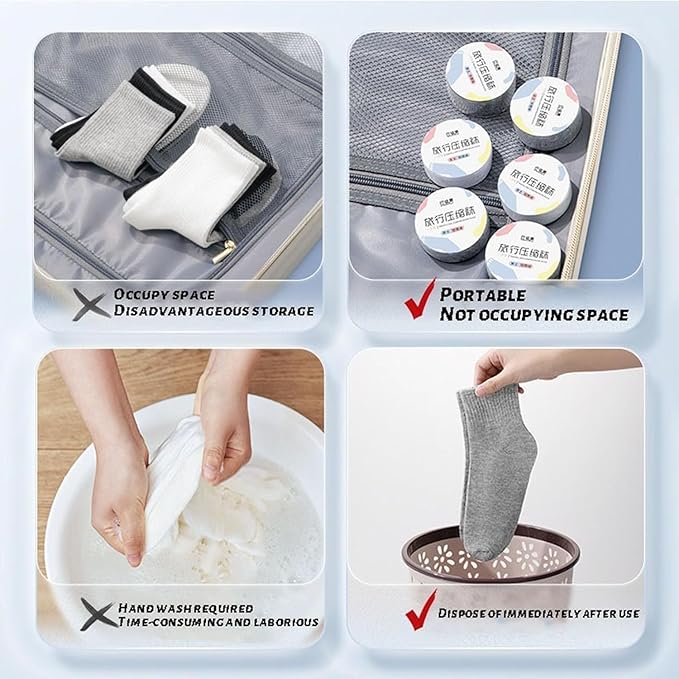 🧦5 Pairs of Disposable Cotton Travel Socks 🧦