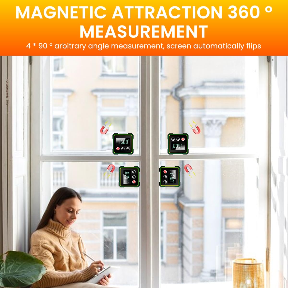 MAGNETIC DIGITAL ANGLE FINDER & LEVEL GAUGE